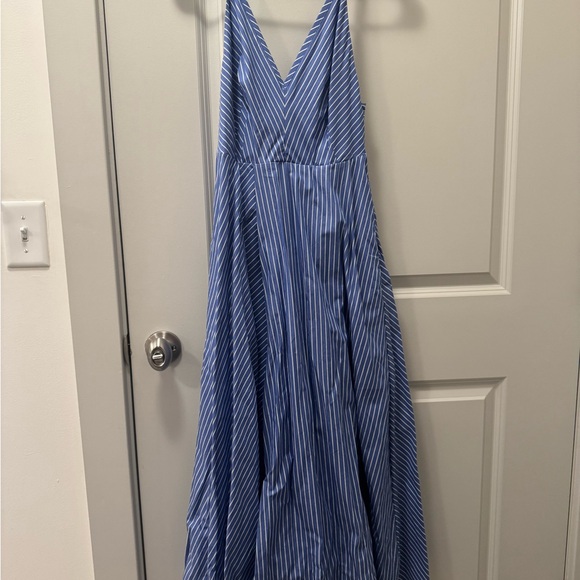 COS Elegant Blue Striped Dress - Picture 4 of 6